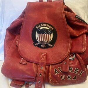 Avirex All American Red Backpack vintage